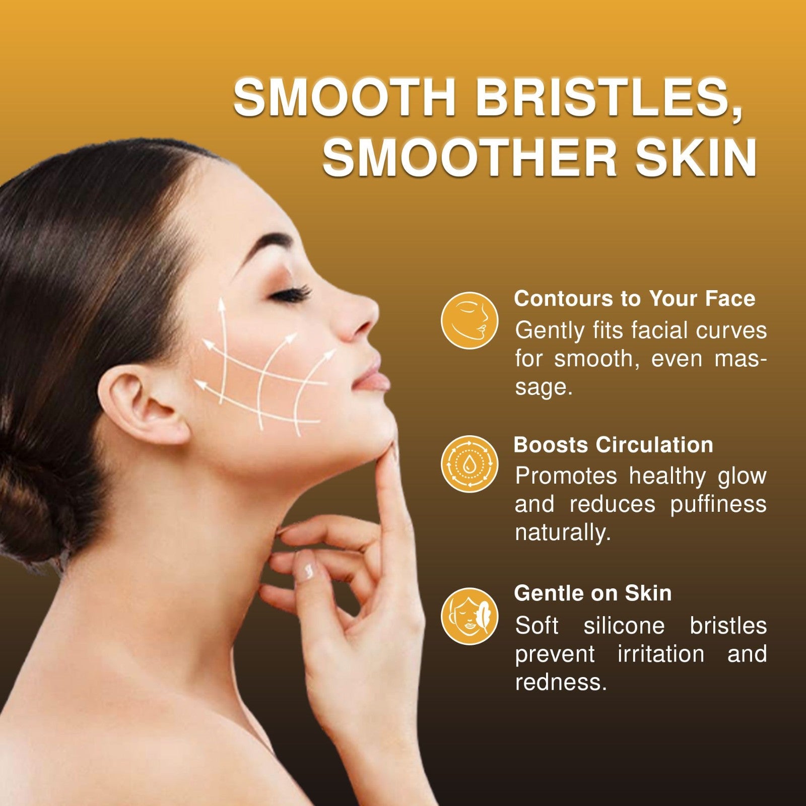 New Lymphatic Contour Face Brush, Lymphatic Drainage Massager by Glowiex