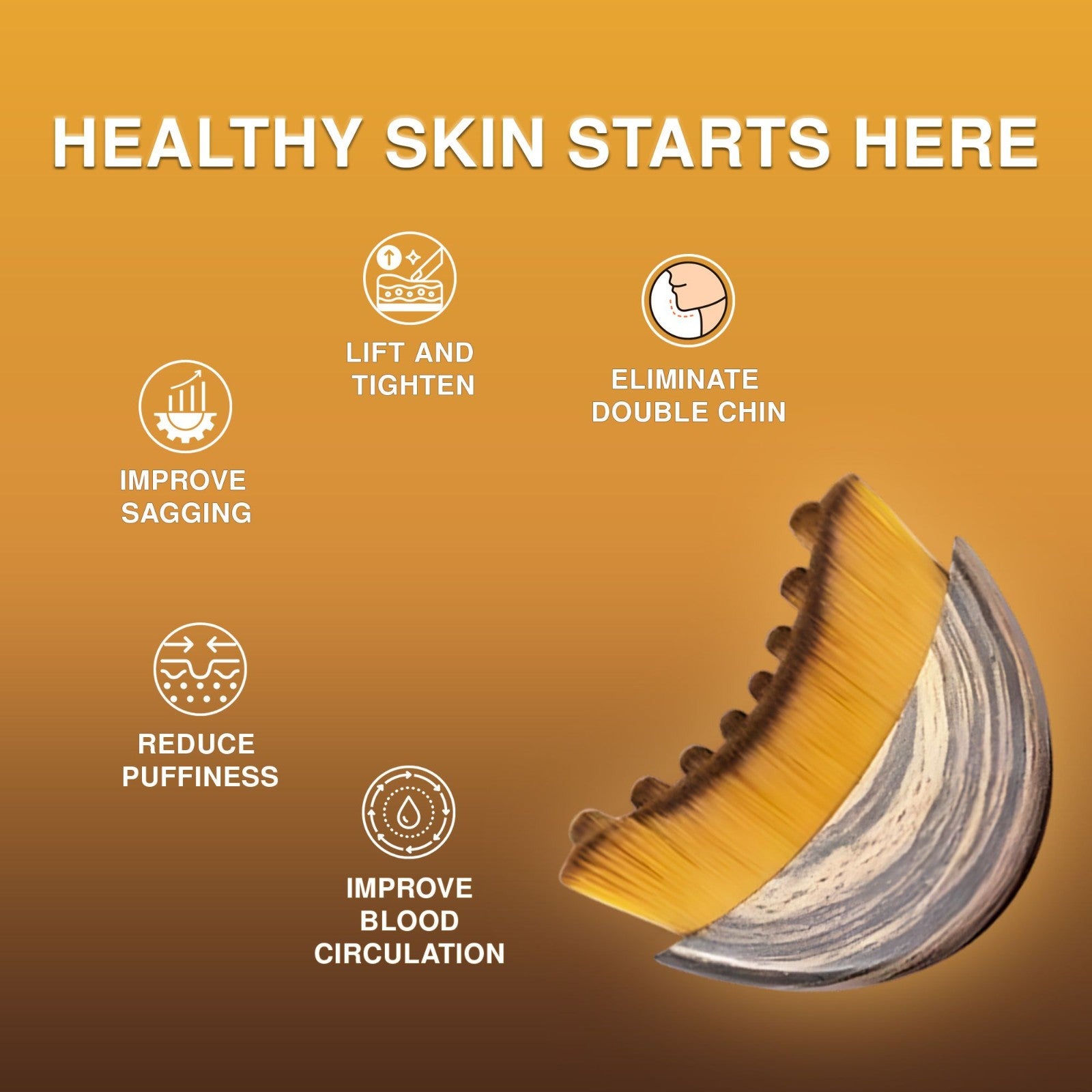 New Lymphatic Contour Face Brush, Lymphatic Drainage Massager by Glowiex