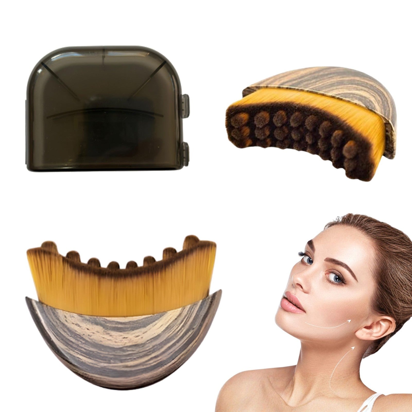 New Lymphatic Contour Face Brush, Lymphatic Drainage Massager by Glowiex